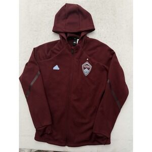 Team Issued Adidas Colorado Rapids Full Zip Warm Up Hoodie Men's M RARE